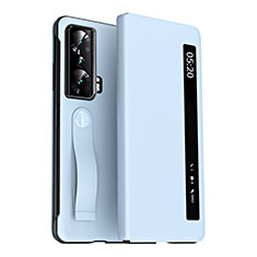Leather Case Stands Flip Cover Holder ZL3 for Huawei Honor Magic Vs 5G Sky Blue