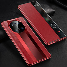 Leather Case Stands Flip Cover K01 Holder for Huawei Mate 40 Pro Red