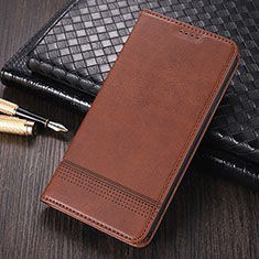 Leather Case Stands Flip Cover K03 Holder for Huawei Mate 40 Brown