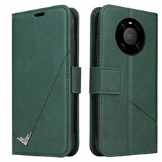 Leather Case Stands Flip Cover K06 Holder for Huawei Mate 40 Pro Green