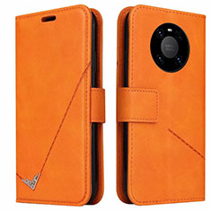 Leather Case Stands Flip Cover K06 Holder for Huawei Mate 40E Pro 4G Orange