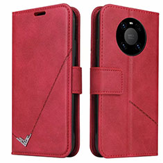 Leather Case Stands Flip Cover K06 Holder for Huawei Mate 40E Pro 5G Red