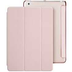 Leather Case Stands Flip Cover L01 for Apple New iPad 9.7 (2017) Pink