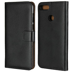 Leather Case Stands Flip Cover L01 for Huawei Enjoy 8 Plus Black