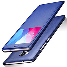 Leather Case Stands Flip Cover L01 for Huawei GR5 Blue