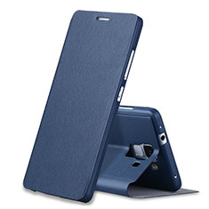 Leather Case Stands Flip Cover L01 for Huawei Honor 7 Dual SIM Blue