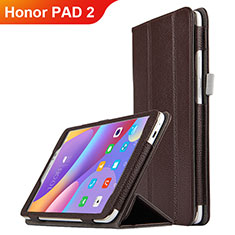 Leather Case Stands Flip Cover L01 for Huawei Honor Pad 2 Brown