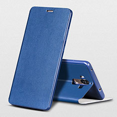 Leather Case Stands Flip Cover L01 for Huawei Mate 9 Blue