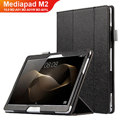 Leather Case Stands Flip Cover L01 for Huawei MediaPad M2 10.0 M2-A01 M2-A01W M2-A01L Black