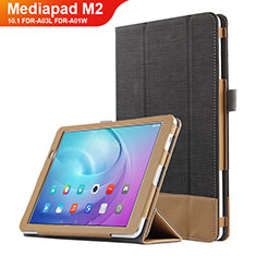Leather Case Stands Flip Cover L01 for Huawei MediaPad M2 10.1 FDR-A03L FDR-A01W Black