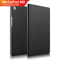 Leather Case Stands Flip Cover L01 for Huawei MediaPad M5 8.4 SHT-AL09 SHT-W09 Black