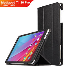 Leather Case Stands Flip Cover L01 for Huawei Mediapad T1 10 Pro T1-A21L T1-A23L Black