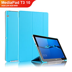 Leather Case Stands Flip Cover L01 for Huawei MediaPad T3 10 AGS-L09 AGS-W09 Cyan