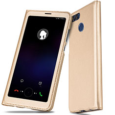 Leather Case Stands Flip Cover L01 for Huawei P Smart Gold