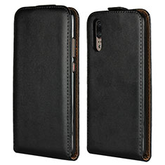 Leather Case Stands Flip Cover L01 for Huawei P20 Black