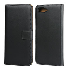 Leather Case Stands Flip Cover L01 for Oppo K1 Black