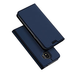 Leather Case Stands Flip Cover L01 for Samsung Galaxy Grand Prime Pro (2018) Blue
