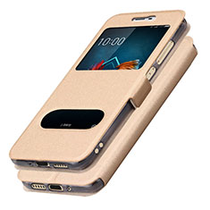 Leather Case Stands Flip Cover L01 for Samsung Galaxy J5 (2017) Duos J530F Gold