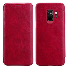 Leather Case Stands Flip Cover L01 for Samsung Galaxy S9 Red
