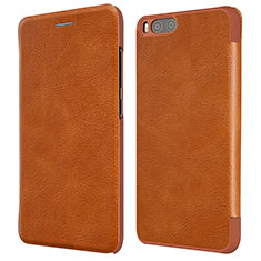 Leather Case Stands Flip Cover L01 for Xiaomi Mi 6 Brown