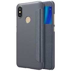 Leather Case Stands Flip Cover L01 for Xiaomi Mi 6X Black