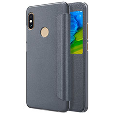 Leather Case Stands Flip Cover L01 for Xiaomi Redmi Note 5 Gray