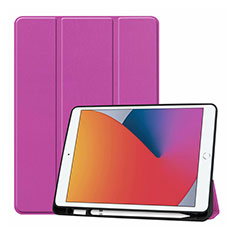 Leather Case Stands Flip Cover L01 Holder for Apple iPad 10.2 (2020) Hot Pink