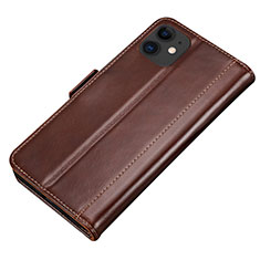 Leather Case Stands Flip Cover L01 Holder for Apple iPhone 11 Brown
