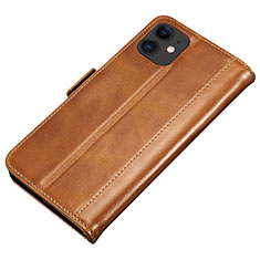Leather Case Stands Flip Cover L01 Holder for Apple iPhone 11 Orange