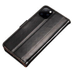Leather Case Stands Flip Cover L01 Holder for Apple iPhone 11 Pro Max Black