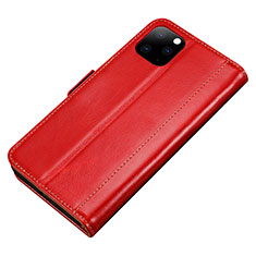 Leather Case Stands Flip Cover L01 Holder for Apple iPhone 11 Pro Red