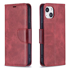 Leather Case Stands Flip Cover L01 Holder for Apple iPhone 13 Red