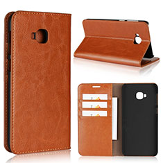 Leather Case Stands Flip Cover L01 Holder for Asus Zenfone 4 Selfie Pro Orange