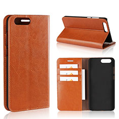 Leather Case Stands Flip Cover L01 Holder for Asus Zenfone 4 ZE554KL Orange