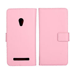 Leather Case Stands Flip Cover L01 Holder for Asus Zenfone 5 Pink