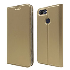 Leather Case Stands Flip Cover L01 Holder for Asus Zenfone Max Plus M1 ZB570TL Gold