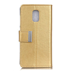 Leather Case Stands Flip Cover L01 Holder for Asus ZenFone V Live Gold