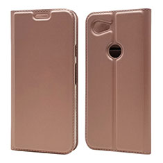 Leather Case Stands Flip Cover L01 Holder for Google Pixel 3a Rose Gold