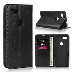 Leather Case Stands Flip Cover L01 Holder for Google Pixel 3a XL Black