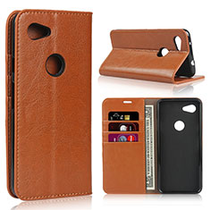 Leather Case Stands Flip Cover L01 Holder for Google Pixel 3a XL Orange