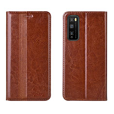 Leather Case Stands Flip Cover L01 Holder for Huawei Enjoy 20 Pro 5G Orange