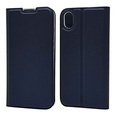 Leather Case Stands Flip Cover L01 Holder for Huawei Enjoy 8S Blue