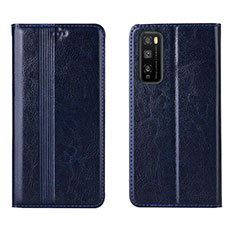 Leather Case Stands Flip Cover L01 Holder for Huawei Enjoy Z 5G Blue