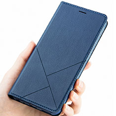 Leather Case Stands Flip Cover L01 Holder for Huawei Honor 9 Lite Blue