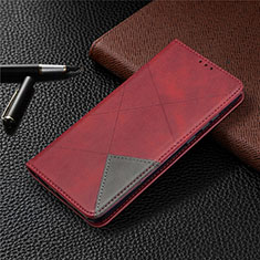 Leather Case Stands Flip Cover L01 Holder for Huawei Honor 9A Red