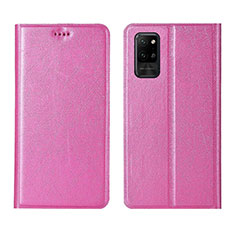 Leather Case Stands Flip Cover L01 Holder for Huawei Honor Play4 Pro 5G Pink