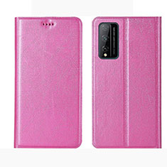 Leather Case Stands Flip Cover L01 Holder for Huawei Honor Play4T Pro Pink