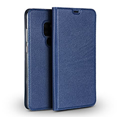 Leather Case Stands Flip Cover L01 Holder for Huawei Mate 20 Blue