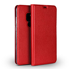 Leather Case Stands Flip Cover L01 Holder for Huawei Mate 20 Red