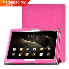 Leather Case Stands Flip Cover L01 Holder for Huawei MediaPad M2 10.0 M2-A10L Hot Pink